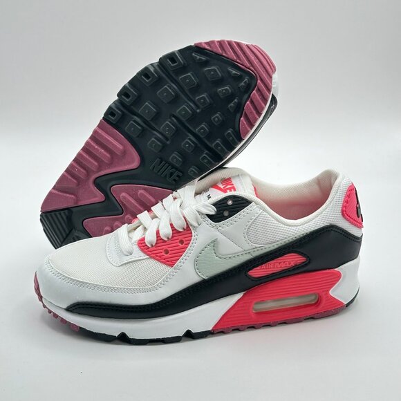 Women’s Nike Air Max 90 White-Light Silver-Aster Pink  DH8010-105 Size 5.5 - Picture 7 of 12